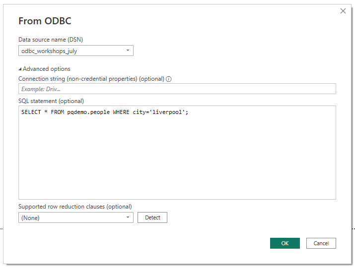 ODBC, Choose Data Source Name
